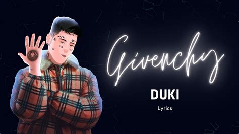 givenchy duki letra|givenchy duki youtube.